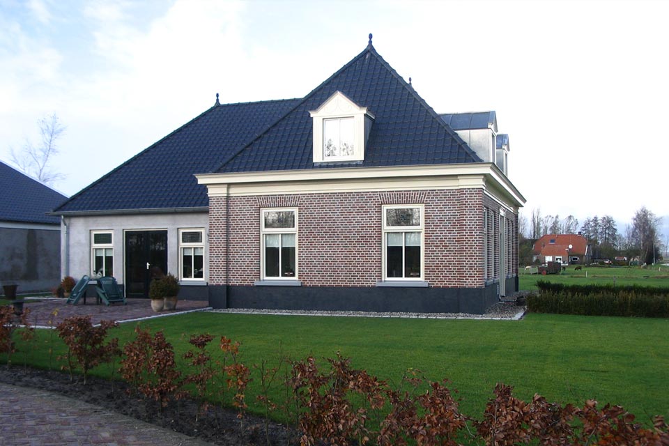 detail bouw landelijke woning door aannemersbedrijf Wielink