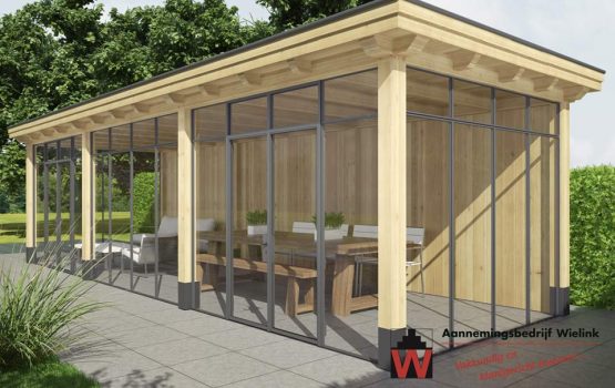 Wonderlijk Tuinhuis met overkapping laten bouwen? ☆ Exclusieve houtbouw ☆ BD-84