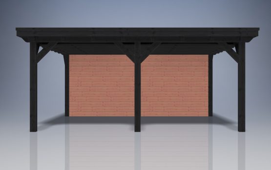 douglas houten schuur met carport - houten carport met schuur op maat gemaakt-2