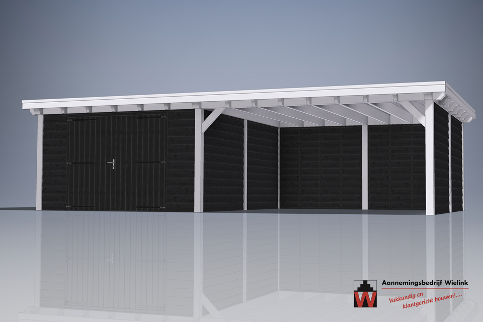 Carport - Schuur met carport - bouwpakket - Gelderland - utrecht - flevoland - overijssel -1