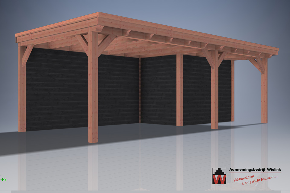 Carport - Schuur met carport - bouwpakket - Gelderland - utrecht - flevoland - overijssel -1