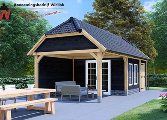 Houten schuur bouwen met wolfskap - wolfseinden - Exclusieve houtbouw aannemersbedrijf Wielink (2)
