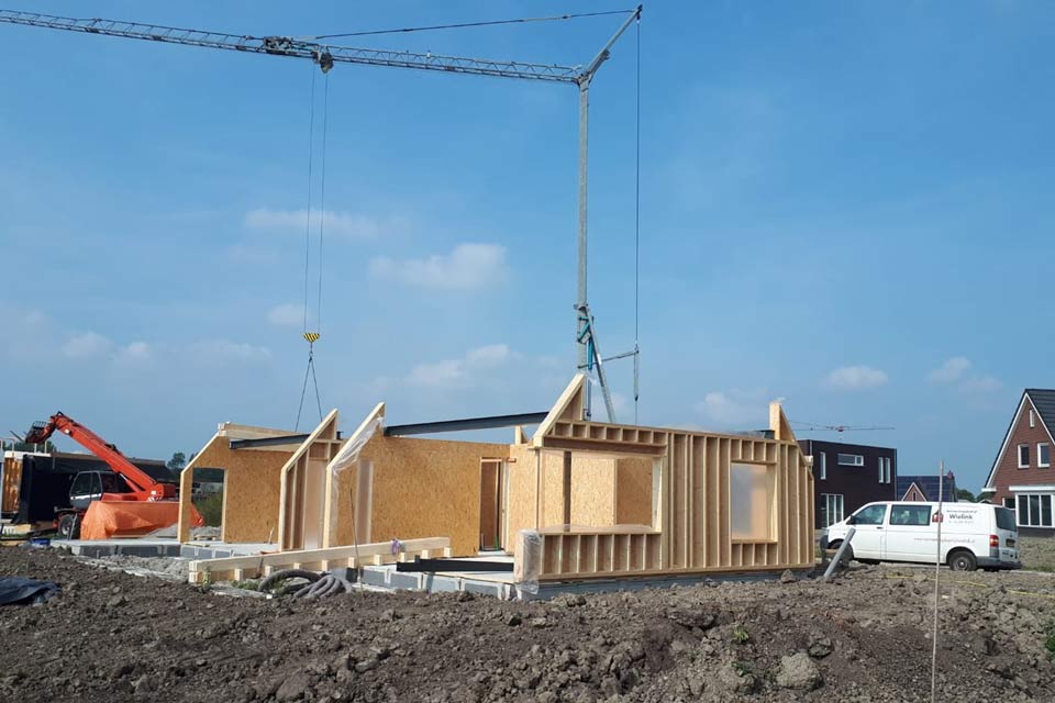 Houtskeletbouw woning - houten huis - exclusieve houtbouw aannemersbedrijf - bouwbedrijf Wielink - Prefab houten huis bouwen