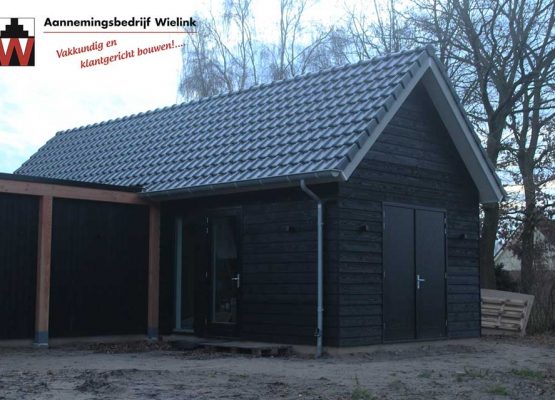 geïsoleerde berging /schuur van houtskeletbouw - Exclusieve houtbouw aannemersbedrijf Wielink