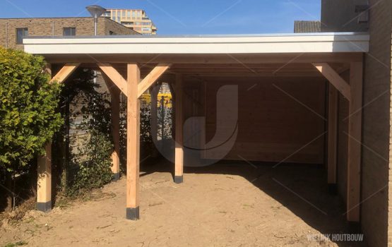 douglas overkapping carport met berging schuur amersfoort wielink houtbouw